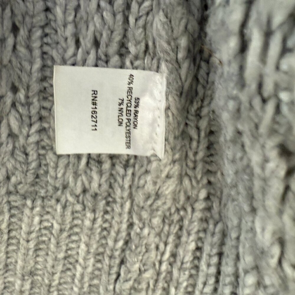 Love Ellie Gray Silva Recycled Long Sleeve Chunky Knit Cardigan Sweater - Picture 6 of 6